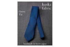 ＜手織りネクタイ＞ネイビー ガルザタイ kuskafabric 丹後の絹織物＜高島屋選定品＞【1608488】