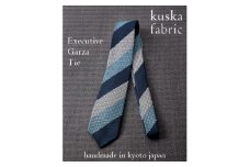 ＜手織りネクタイ＞エグゼクティブガルザタイNo.7 kuskafabric 京都・丹後のシルク織物【1540590】