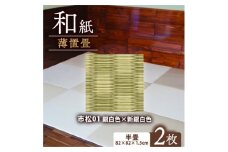 薄置畳2枚 ヘリなし＜市松01 銀白色×新銀白色＞フロアタイルとして使用できる置き畳【1557539】