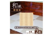 薄置畳2枚 ヘリなし＜清流ストライプ03 乳白色×白茶色＞フロアタイルとして使用できる置き畳【1557544】
