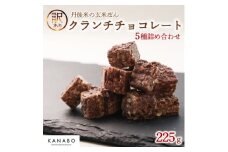 訳あり 玄米ぽんクランチチョコレート 5種詰合わせ 計225g 丹後米が香る贅沢な高級チョコクランチ【1580833】
