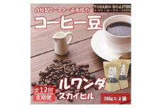 ＜毎月定期便＞コーヒー豆　ルワンダ スカイヒル　200g×2袋　こだわり遠赤外線焙煎全12回【4063196】