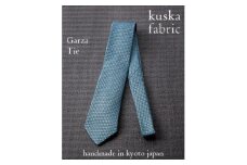 ＜手織りネクタイ＞サックスブルー ガルザタイ kuskafabric 丹後の絹織物＜高島屋選定品＞【1254263】