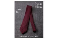 ＜手織りネクタイ＞ワイン ガルザタイ kuskafabric 丹後の絹織物＜高島屋選定品＞【1615368】