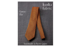 ＜手織りネクタイ＞オレンジ ガルザタイ kuskafabric 丹後の絹織物＜高島屋選定品＞【1615555】