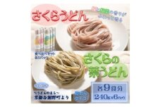さくらうどん・さくらの葉うどん　食べ比べセット各9食　桜の香りが広がる色鮮やかなうどん(乾麺)　【1668155】