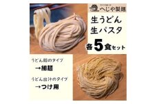 生パスタ・生うどんセット　もっちり生パスタ×5食+うどん細麺(つけ用特製だしつゆ付)×5食【1665942】