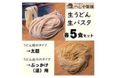 生パスタ・生うどんセット　もっちり生パスタ×5食+うどん太麺(ぶっかけ(温)用特製だしつゆ付)×5食【1665945】