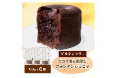クッチーニのフォンダンショコラ　カカオ香る濃厚なチョコレートが特徴の手作りショコラ　6個入り【1550991】