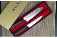 山脇刃物製作所「和式鎚目ダマスカス」三徳/ペティナイフ　セット
