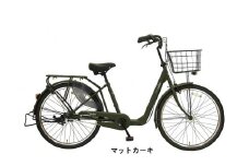 ヱビス自転車　 セデオ26 26インチ シマノ製内装3段変速　電動なし（低床式フレーム 安定感 LEDオートライト 幼児2人同乗認定）【マットカーキ】