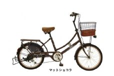 ヱビス自転車　 フィデース 20インチ小径自転車 シマノ製外装6段変速　電動なし（レトロ感 シマノ製ローラーブレーキ LEDオートライト）【マットショコラ】