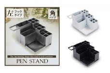 monoKOZZ アイアンペンスタンド 角・フック左【スノーホワイト】アイアン雑貨 おしゃれ ペン立て かっこいい デスク収納