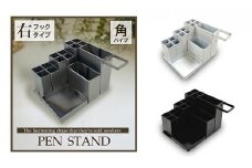 monoKOZZ アイアンペンスタンド 角・フック右【マットブラック】アイアン雑貨 おしゃれ ペン立て かっこいい デスク収納