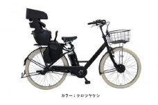 ヱビス自転車 子供乗せ自転車 26インチ 電動アシスト自転車 シマノ製内装3段変速 OGK製後子供乗せ付 st6b45-r-cib　【クロツヤケシ】