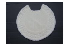 【ホワイト】ボルガトイレマット約60cm丸型