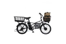 ヱビス自転車 ミニベロカーゴ電動アシスト自転車 GRC-515L-PET 20インチ シマノ製外装7段変速【本体：マットブラック×リュック：キャメル】