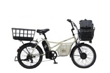 ヱビス自転車 ミニベロカーゴ電動アシスト自転車 GRC-515L-PET 20インチ シマノ製外装7段変速【本体：マットベージュ×リュック：チャコール】