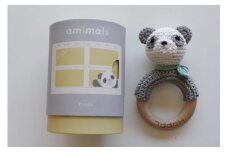 HOPPL（ホップル）手編みamimals（アミマルズ） ガラガラ Panda