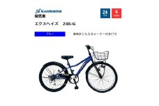 【サイモト自転車 】エクスヘイズ  Jr.MTB 24型 6段変速 (WN1543)【完全組立】【ネイビー】