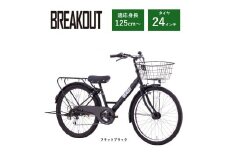 【サカイサイクル】子ども自転車24インチ ブレイクアウト・ジュニアBRO246HDA　フラットブラック