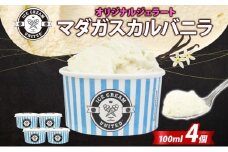 【 ICE CREAM UNITED 】マダガスカルバニラ 100ml × 4個 バニラ 濃厚 ジェラート 砂糖 アイス コク 濃厚 冷凍 冷凍庫 氷 イタリア デザート アイスクリームユナイテッド 大阪府 堺市