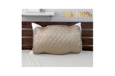 ＜Sサイズ 35×50cm＞美髪ケア シルク100%サテン枕パッド　ベージュ1枚　SSM-3S-BE [№5385-0685]