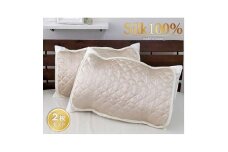 ＜Sサイズ 35×50cm＞美髪ケア シルク100%枕パッド　アイボリー2枚組　SSM-3S-2P [№5385-0695]