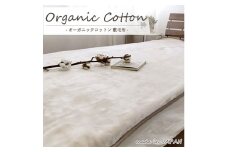 ＜ダブル＞贅沢ふわふわオーガニックコットン敷毛布　140×205cm BE　OGMS-4W-BE [№5385-0813]