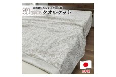 国産ジャガード織りタオルケット　シングルサイズ(140×190cm)ベージュ SNT-10T-BE [№5385-0879]