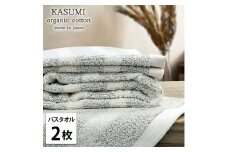 ＜バスタオル2枚組＞オーガニックコットンバスタオル(60×120cm)  かすみGR [№5385-1018]