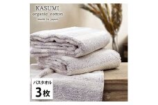 ＜バスタオル3枚組＞オーガニックコットンバスタオル(60×120cm)  かすみRE [№5385-1024]