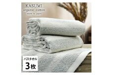 ＜バスタオル3枚組＞オーガニックコットンバスタオル(60×120cm)  かすみGR [№5385-1025]