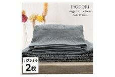 ＜バスタオル2枚組＞オーガニックコットンバスタオル(60×120cm) 彩りGY [№5385-1060]