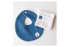 【61-02】ウォンバットの刺繡入りベビースタイとハンカチ