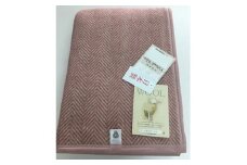 日本製ウール毛布 シングルサイズ(ヘリンボン・ピンク系)[0475]