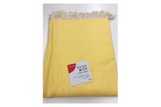 おしゃれな フリンジ コットンケット「クリームイエロー／シングル」[0188] 敬老の日 お歳暮 御歳暮 贈答品 ギフト 誕生日 プレゼント 贈り物 父の日 母の日 お年賀 寒中見舞い クリスマス お見舞 エアコン対策 ひざ掛け