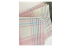 ウール100%毛布 同色2枚 チェック「ピンク／シングル」[0175] 敬老の日 お歳暮 贈答品 ギフト 贈り物 父の日 母の日 クリスマス お見舞