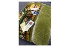 日本製 アクリル マイヤー毛布 シングル グリーン 1枚(カシミヤ・ウールわた入り毛布)5098[0429]