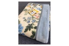日本製 アクリル マイヤー毛布 シングル ブルー 1枚(新合繊合わせ毛布)1629[0447]