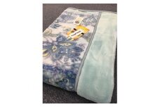 日本製 アクリル マイヤー毛布 シングル ブルー 1枚(新合繊合わせ毛布)1631[0448]