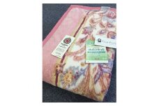 泉大津市産 マイヤー綿毛布 シングルサイズ 更紗1 ピンク 82713 PI[0386]