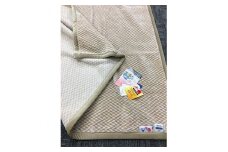C.R.P加工毛布　ソフトマイヤー毛布　ダブルサイズ　ベージュ　1枚　11701柄[0629]