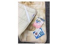 C.R.P加工　ソフトマイヤー　敷パッド　ダブルサイズ　ベージュ　1枚　31507W柄[0634]