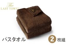 ザ・ラストタオル バスタオル2枚セット 60×120cm【ブラウン】[4211]