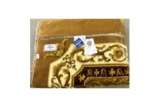 アクリル マイヤー毛布2.4kg シングル ベージュ 1枚 (新合繊合わせ毛布)YO2600[1014]