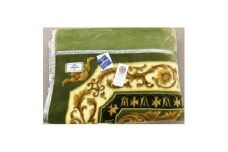 アクリル マイヤー毛布2.4kg シングル グリーン 1枚 (新合繊合わせ毛布)YO2600[1015]