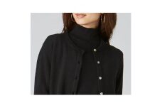 希少ベビーカシミヤ100％ 女性 カーディガン L ブラック 1枚 20402L BK[0900]
