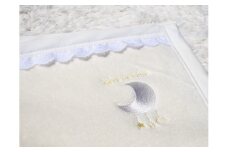 ベビー綿毛布 綿100% レース付刺繍入り アイボリー｜贈答品 ギフト 誕生日プレゼント 贈り物 クリスマス ベビー キッズ N mkm100 [2453]