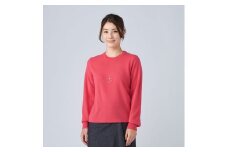日本製 カシミヤ100% レディース クルーネック ローズピンク 2Lサイズ [2676]
